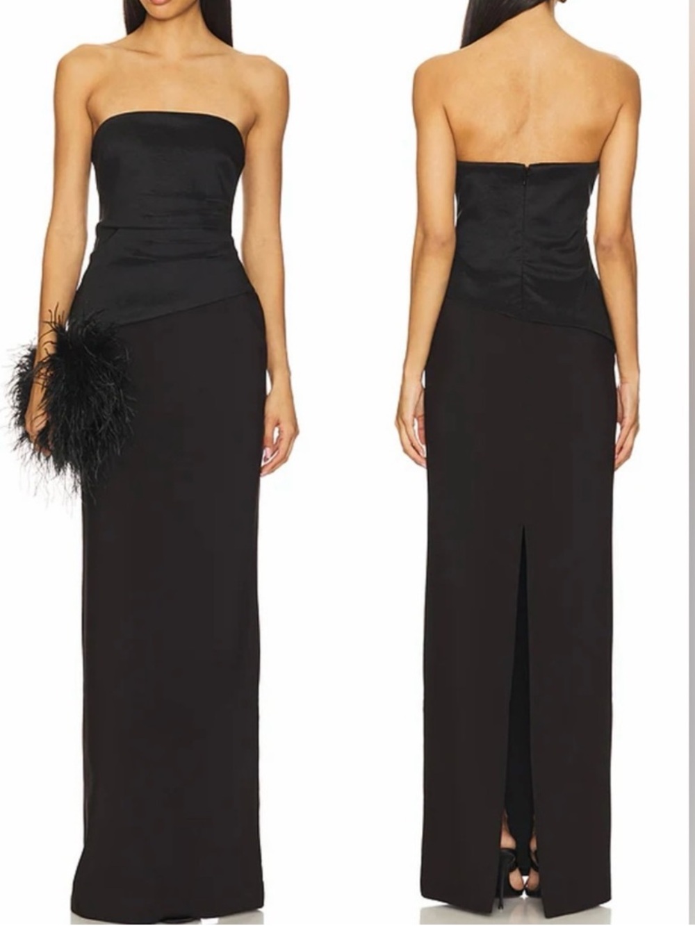 Likely Evie Strapless Column Gown Black Size 4 Formal Evening Dress